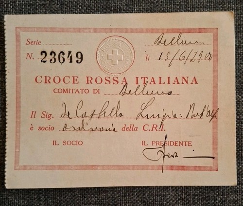 Regno italia tessera croce - regno,