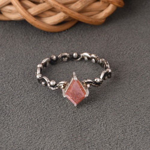 Anello fascia onda pietra sole - anello,