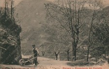 1902 RECOARO Discendendo dal Capitello Panorama Vicenza Cartolina animata