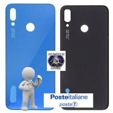 SCOCCA POSTERIORE PER HUAWEI P20 LITE BACK COVER VETRO COPRI BATTERIA BLU - NERO