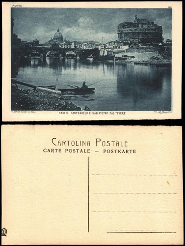 Cartolina roma castel - roma,