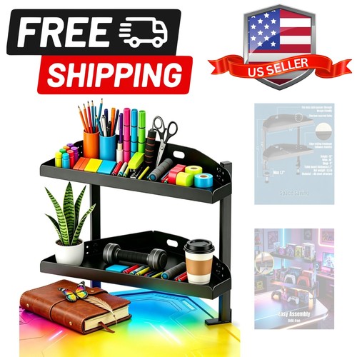 Clamp desk corner shelf - clamp, 16