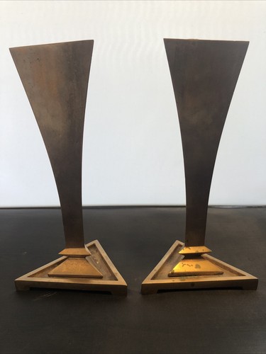 Coppia rari vasi ottone - di,