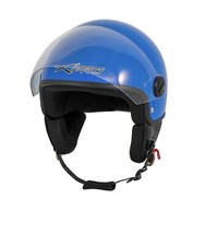 Casco A-PRO L Jet Helmet Moto Scooter Vision Black Antiscratch Visor blu