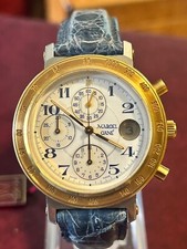 Marcel Cane' Chronograph Gold & steel NOS N. 95/150 Valjoux 7750