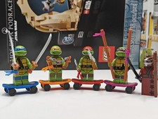 NUOVO TMNT Teenage Mutant Ninja Turtles set completo + minifigure Lego personalizzate Splinter