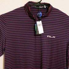 Ralph Lauren camicia uomo grande nuova manica corta RLX performance golf polo a righe