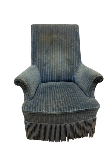 Poltrona velluto blu - velluto, con