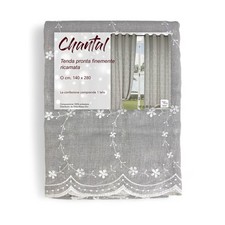 Tenda Chantal Grigia Ricamata