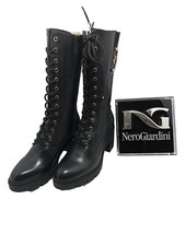 NERO GIARDINI ANFIBIO CON TACCO ART. Art. I205861D/100 IN PELLE NERO