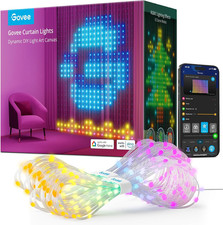 Curtain Lights, 520 Leds RGBIC, Luci per Tende LED Wifi Intelligenti All'Aperto,