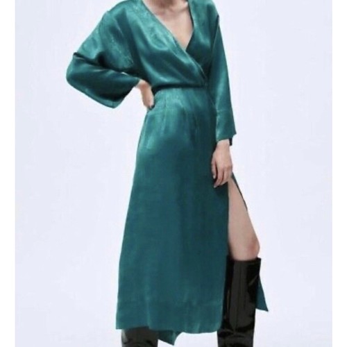 Abito midi zara effetto - effetto, raso