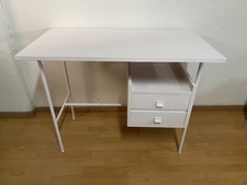 Scrivania scrittoio tavolo shabby chic rosa confetto opaco bianco chalk paint