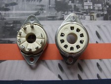 zoccoli Ceramica  9 pin Magnoval B9D nuovi per EL519 EL509 EL503  NOS DUE PEZZI