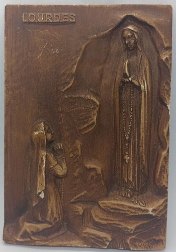 Formella madonna lourdes in - di,