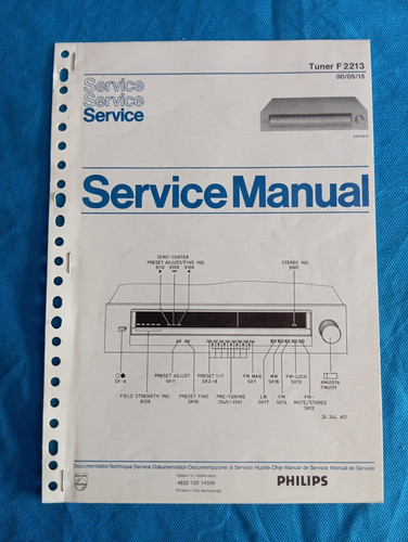 Philips f2213 tuner service - f2213,