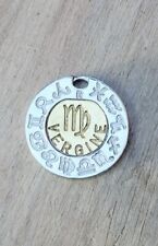 Pendente collana REBECCA zodiaco VERGINE, ORO 18k ed Acciaio, unisex 1462FI.