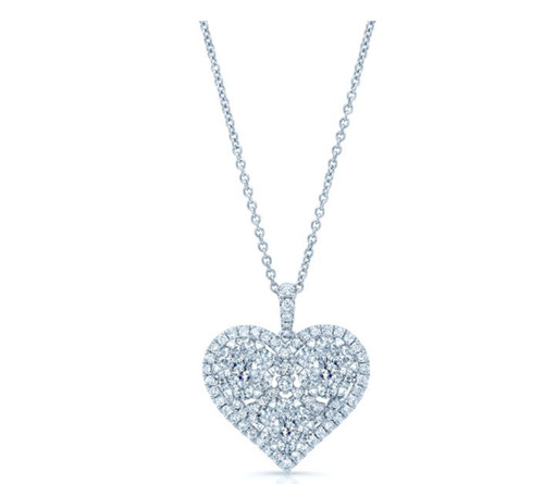 Diamante ciondolo cuore 14k - diamante,