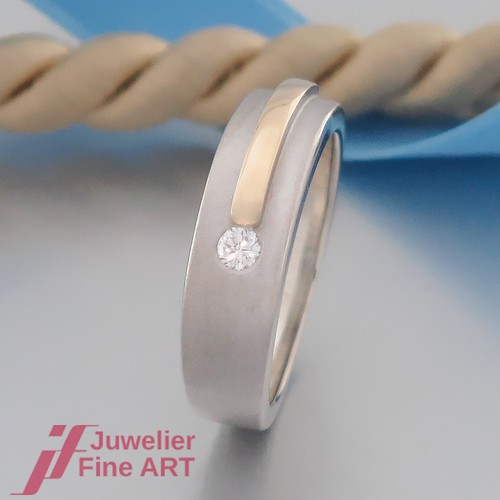 Anello solitario con - , 1
