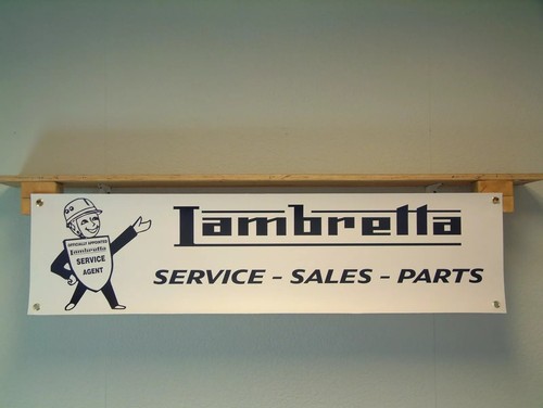 Lambretta service parts banner - service,