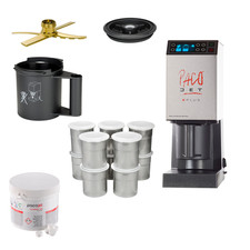 PacoJet 2 PLUS Set Promozionale Professionale incl. Set di 10 Tazze in Acciaio Cromato e Pulizia