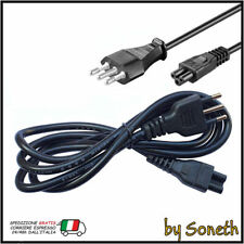 CAVO RETE DI ALIMENTAZIONE 3 POLI PER ALIMENTATORE NOTEBOOK PRESA ITALIANA 1,5Mt