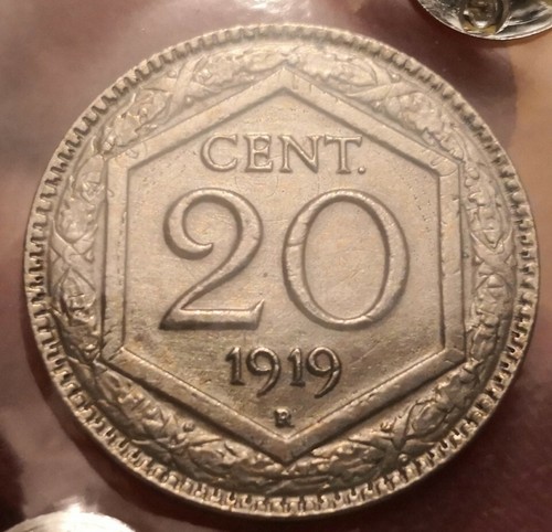 Centesimi 1919 esagono con - 20,