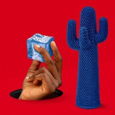 Gufram Guframini LEBLEUCACTUS Blue Cactus miniatura 1:8 made Italy Drocco Mello