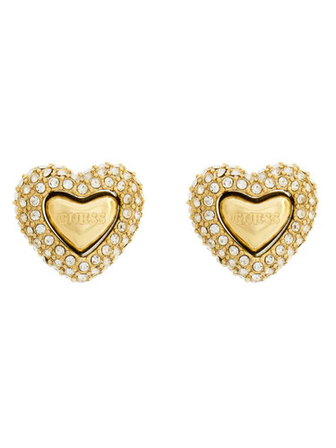 Orecchini guess cuori - guess, dorati