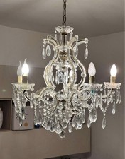 Lampadario vintage Maria Teresa classico Cristalli 7 luci Old Chandelier Lustre