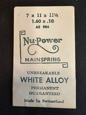 NuPower Mainspring for AS