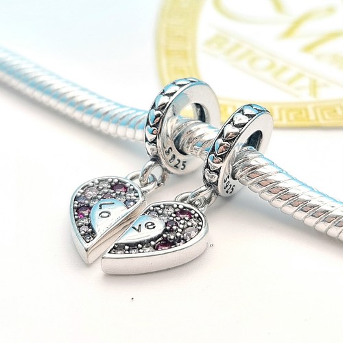 Doppio charm argento 925 cuore - charm,