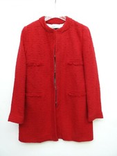 Zara Tweed Cappotto Rosso