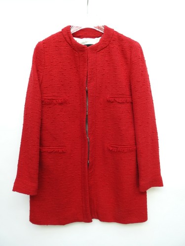 Zara tweed cappotto rosso - cappotto,