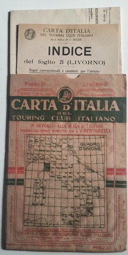 Carta italia del touring - d'italia,