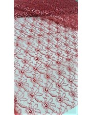 Tessuto tulle pizzo con fiori