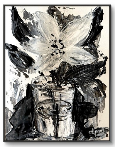 Carta monocromatica floreale - carta,