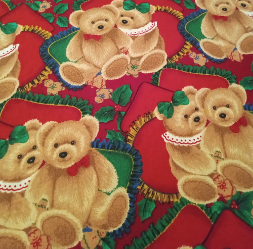 Orsi natale vintage tessuto - natale,