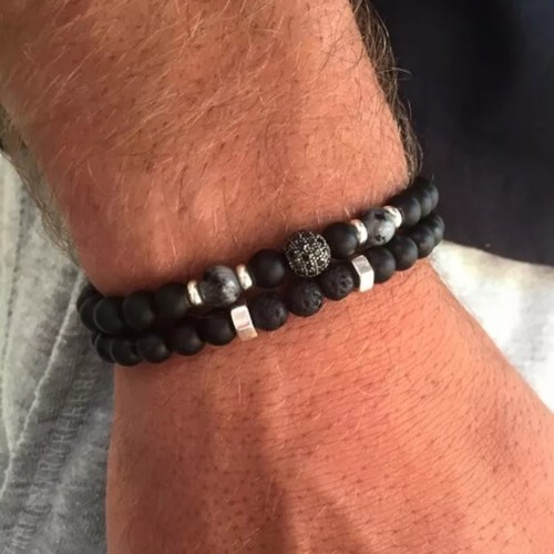 Bracciale pietra onice - 2x,