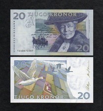 Svezia 20 corone 1991 UNC