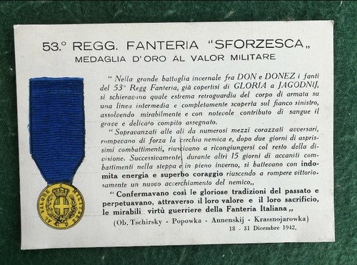 Cartolina medaglia oro valore - cartolina,