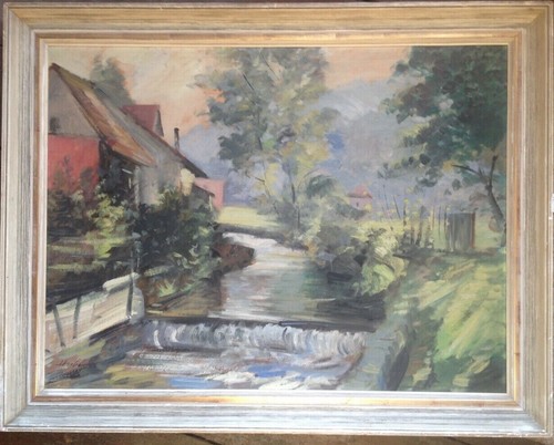 Huber weir dipinto - huber, olio