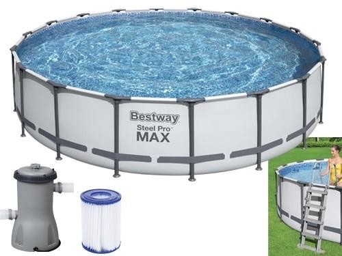 Piscina fuoriterra tonda con - piscina,