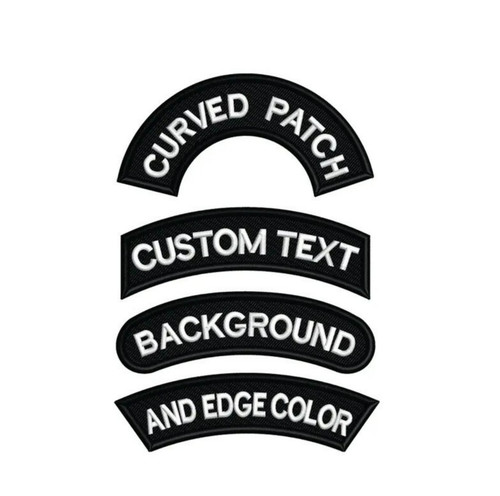 Curved patch iron on - curved, or