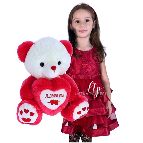 Orso con cuore 50cm grande - con,