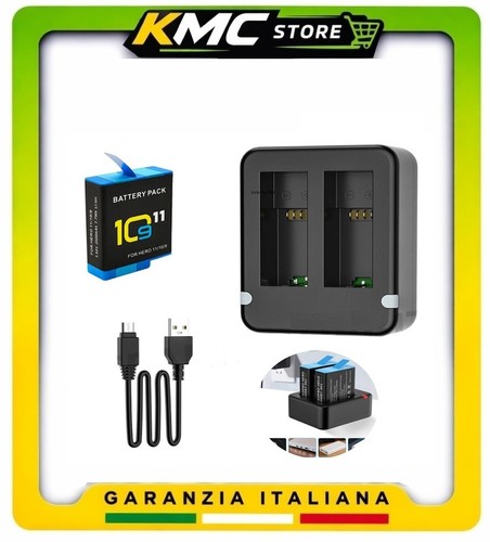 Caricabatterie doppio gopro - doppio,