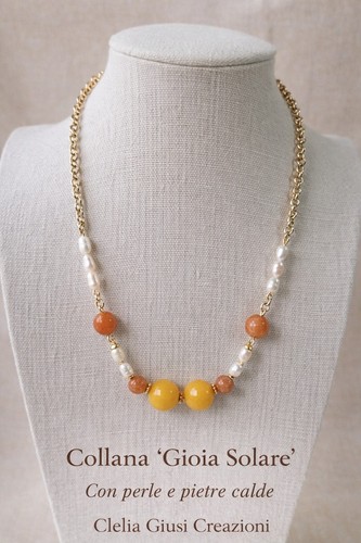 Collana artigianale con perle