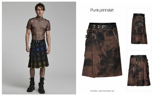 Gonna midi uomo punk rave