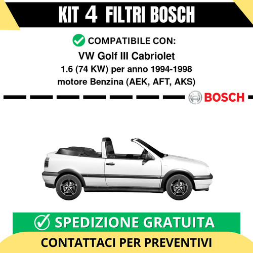 Kit bosch filtri tagliando - 4,