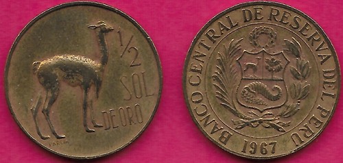 Perù sol oro 1967 con - perÙ,